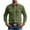 Army Green, variant on Kmdttou Men's Solid Color Long Sleeve Button-Down Dress Shirt with Pocket - Vintage Work Casual Business Shirt with Turndown Collar