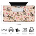 thumbnail image 5 of Long Mouse Pads for Desk,Shepherd Dog and Flower Floral Desk Mats on Top Of Desks, Desk Mouse Pad Extra Large with 3mm Non-Slip Base and Stitched Edge for Gaming,Office,Work,Home 47.3"x23.6", 5 of 6