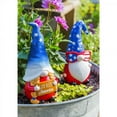 thumbnail image 2 of Evergreen 10"H Ceramic Gnome Garden Statuary, Americana, 2 of 3