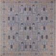thumbnail image 1 of Ahgly Company Indoor Square Mid-Century Modern Mauve Taupe Purple Oriental Area Rugs, 4' Square, 1 of 6