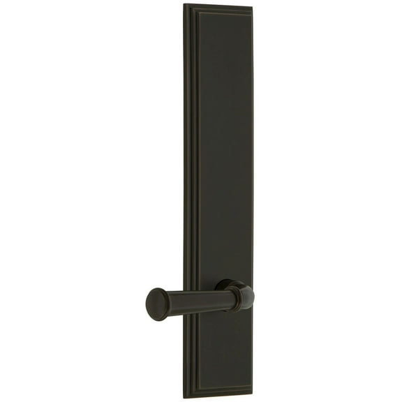 Grandeur Cargeo_Tp_Dd_Na Carre Solid Brass Tall Plate Rose Right Handed Dummy Door Lever