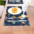 thumbnail image 5 of XMXT Woven Placemats Set of 4, Fantastic Cartoon Universe Stain Resistant Table Runner Anti-Skid Place Mats for Dining Table, 12 x 18 inches, 5 of 6
