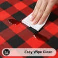 thumbnail image 4 of Round Picnic Tablecloth, Elastic Waterproof Fitted Vinyl Tablecloths for 36"-44" Tables, Flannel Backed Buffalo Plaid Table Cover for Dining, Camping, Outdoor, Black and Red, 4 of 4