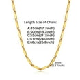 thumbnail image 3 of 14K Yellow Gold 3mm Irregular Link Chain Bracelets Necklace For Women Fashion Party Wedding Jewelry Sets Gifts, 3 of 6