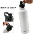 thumbnail image 4 of 25 OZ Hydro Double Wall Flask Stainless Steel Water Bottle, Bite Valve Top, Vacuum Insulated, Sweat Proof, Leak Proof Sports Thermos. Standard Mouth 25oz, BPA-Free, Keep Cold 24 Hours (white)2pc, 4 of 5