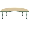 thumbnail image 3 of ECR4Kids 48in x 72in Kidney Everyday T-Mold Adjustable Activity Table Maple/Green - Chunky Leg, 3 of 3