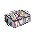 thumbnail image 3 of Qocolhg Storage Bag for Baseball Caps, Non-woven Wide Hat Storage Bin for Baseball Caps Organizer with Sturdy Handles Hat Bags Holds Up to 40 Hats Foldable, Hat Case Capbox for Home Travel, Gray, 3 of 7