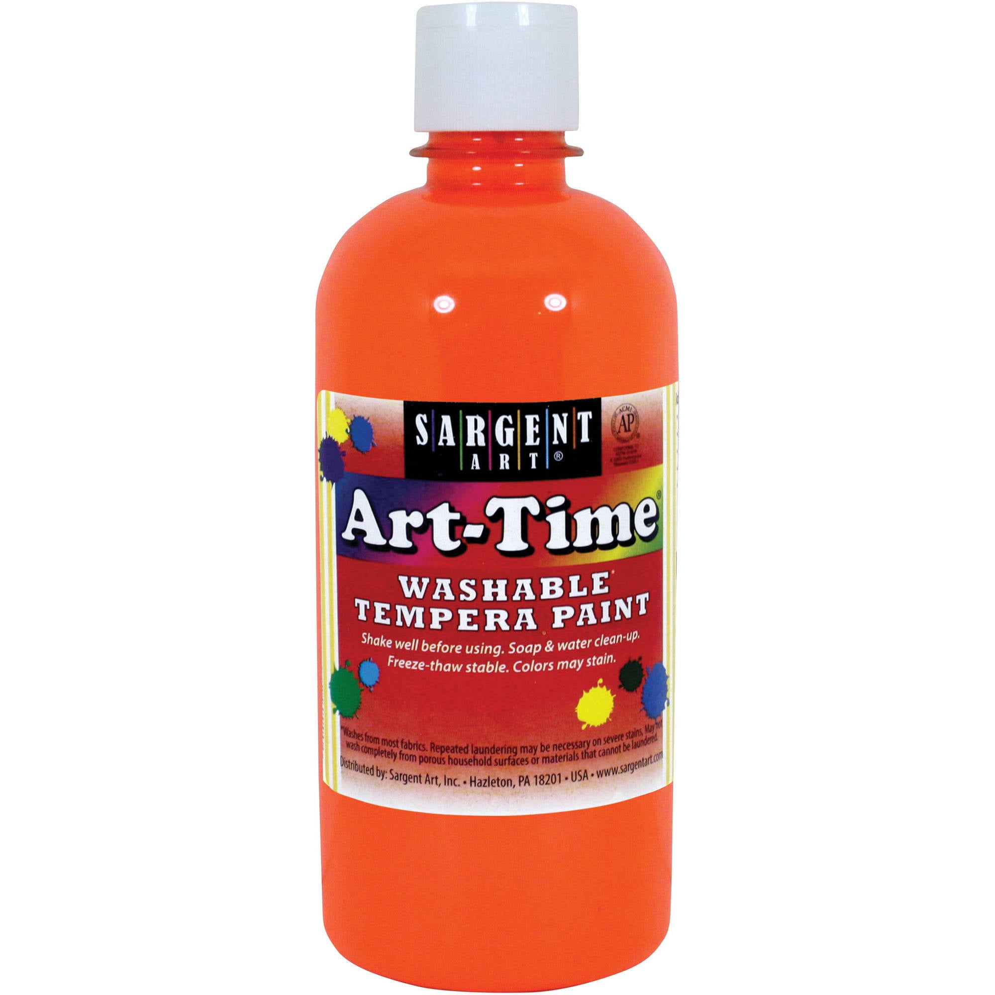 Sargent Art Neon Orange Tempera Paint, 16 Oz.