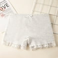 thumbnail image 2 of LIIPEE Girls Shorts Solid Color Lace Trim Under Dress Child Versatile Play Panties,Grey,5-6 Years, 2 of 4