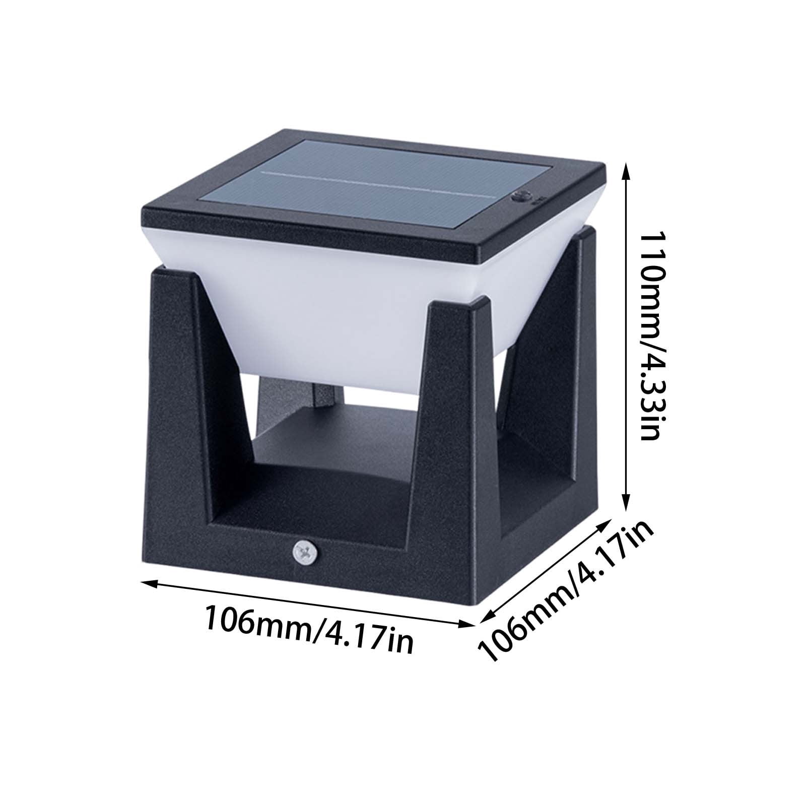 Solar Post Light, Outdoor Waterproof for Garden, Modern Led Column Lights for Villa Fence, Solar Powered Post Lamp with Warm Light