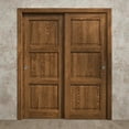 thumbnail image 3 of Sliding Closet Bypass Doors 48 x 84 inches | Ego 5010 Cognac Oak | Rails Hardware Set | Wood Solid Bedroom Wardrobe Doors, 3 of 5