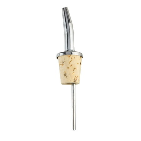 

Tapered Chrome Free Flow Bottle Pourers with Natural Cork Stopper - Pack of 12