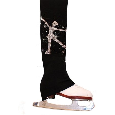 Ice Fire Skate Black Skating Girl Applique Skating Pants Girl4-20