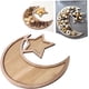 thumbnail image 4 of Bandeja de comida Eid Mubarak Ramadán Madera Eid Mubarak Vajilla de comida para fiestas Bandeja de postres Vajilla para servir en forma de estrella y luna Plato artístico Vajilla para servir Soporte, 4 of 5