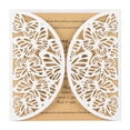 thumbnail image 3 of 10pcs Pearl Paper Floral Invitation Cards Invitation Holders with Blank, 3 of 8