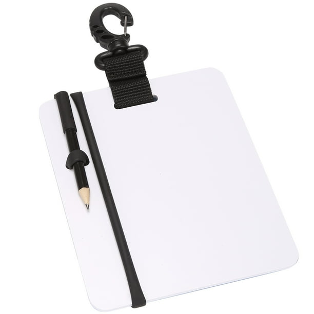 Dive Underwater Writing Diving Wordpad Gear Board With Swivel Clip And Pencil For Diving