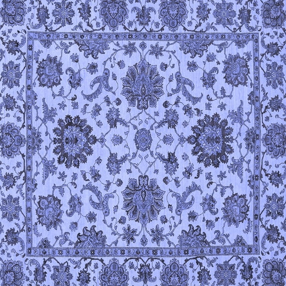 Ahgly Company Indoor Square Oriental Blue Traditional Area Rugs, 4' Square