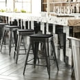 thumbnail image 2 of Flash Furniture Cierra 24"H Backless Counter Stool, Black, Set of 4, 2 of 12