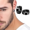 thumbnail image 3 of SmartBy 4 Pairs Earrings Set Safe Popular Stainless Steel Stainless Steel Dumbbell Ear Stud for Men, 3 of 7