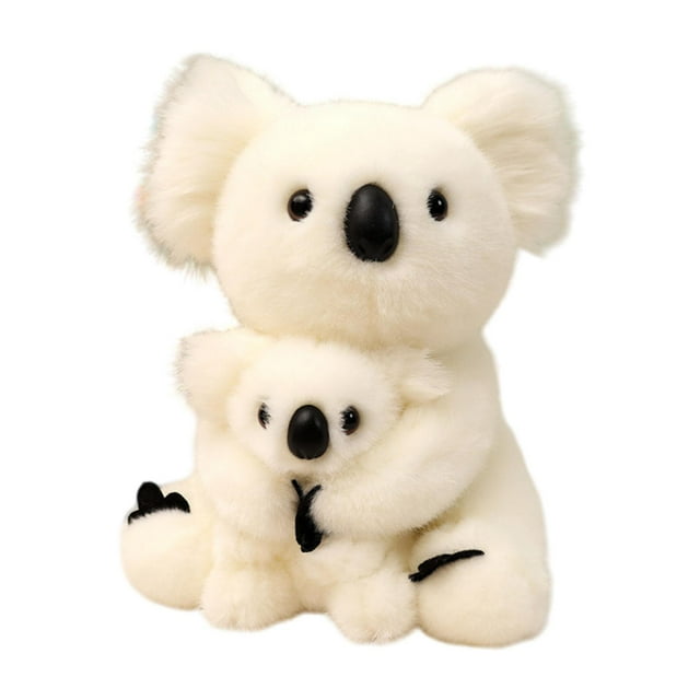 Koala de peluche de 11.02 pulgadas para decoración del hogar, tamaño pequeño, para abrazar a mamá Blanco