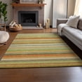 thumbnail image 6 of Addison Rugs Mayfield Washable Transitional Stripes Aloe Rectangle Rug, 10' x 14', 6 of 6
