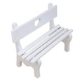 thumbnail image 2 of Flmtop Decorative Dollhouse Bench Exquisite Wood Patio Lawn Fairy Garden Bench Home Decor, 2 of 8