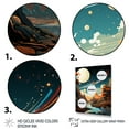 thumbnail image 3 of Designart "Cosmic Odyssey Landscape IV" Astronomy & Space Canvas Wall Art - Global Blue Planets Living Room Canvas Art, 3 of 6