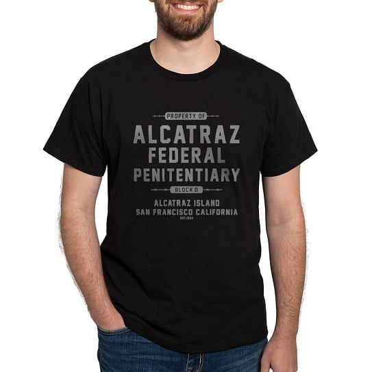 CafePress - ALCATRAZ Dark T Shirt - Men's Classic Cotton T-Shirts