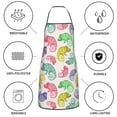 thumbnail image 6 of Easygdp Cute Chameleons Apron Waterdrop Resistant with 2 Pockets,Oil Resistant Cooking Kitchen Chef Apron for Women Men, 6 of 7