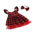 thumbnail image 3 of Bébé bébé Filles Plaid Dos Nu Robes Vêtements Décontractés Ensemble, 3 of 6