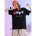 thumbnail image 1 of Casual Heart, Letter Printed Round Neck Short Sleeve Women's T-Shirts, Summer TeeFather's Day, MotheCamisetas para mujer, lindas camisetas con estampado gráfico, de manga corta, estilo casual, para ve, 1 of 7