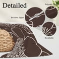 thumbnail image 3 of Brown Flowers Throw Pillow Covers, Spring Floral Botanical Modern Art Soft Breathable Pillow Cases with Invisible Zipper for Sleeping, Standard Pillowcases for Couch Bed Sofa Chair 20x26 Inches, 3 of 9
