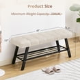 thumbnail image 4 of Carolayne Bedroom Bench Seat Upholstered Ottoman Bench, Light Linen, 4 of 8