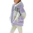 thumbnail image 3 of MKOSPLRT Sherpa Fleece Jacket for Girl Boy 5-14Y Hooded Zip Up Fuzzy Jackets Warm Oversized Winter Coats Outerwear with Pocket, 3 of 8