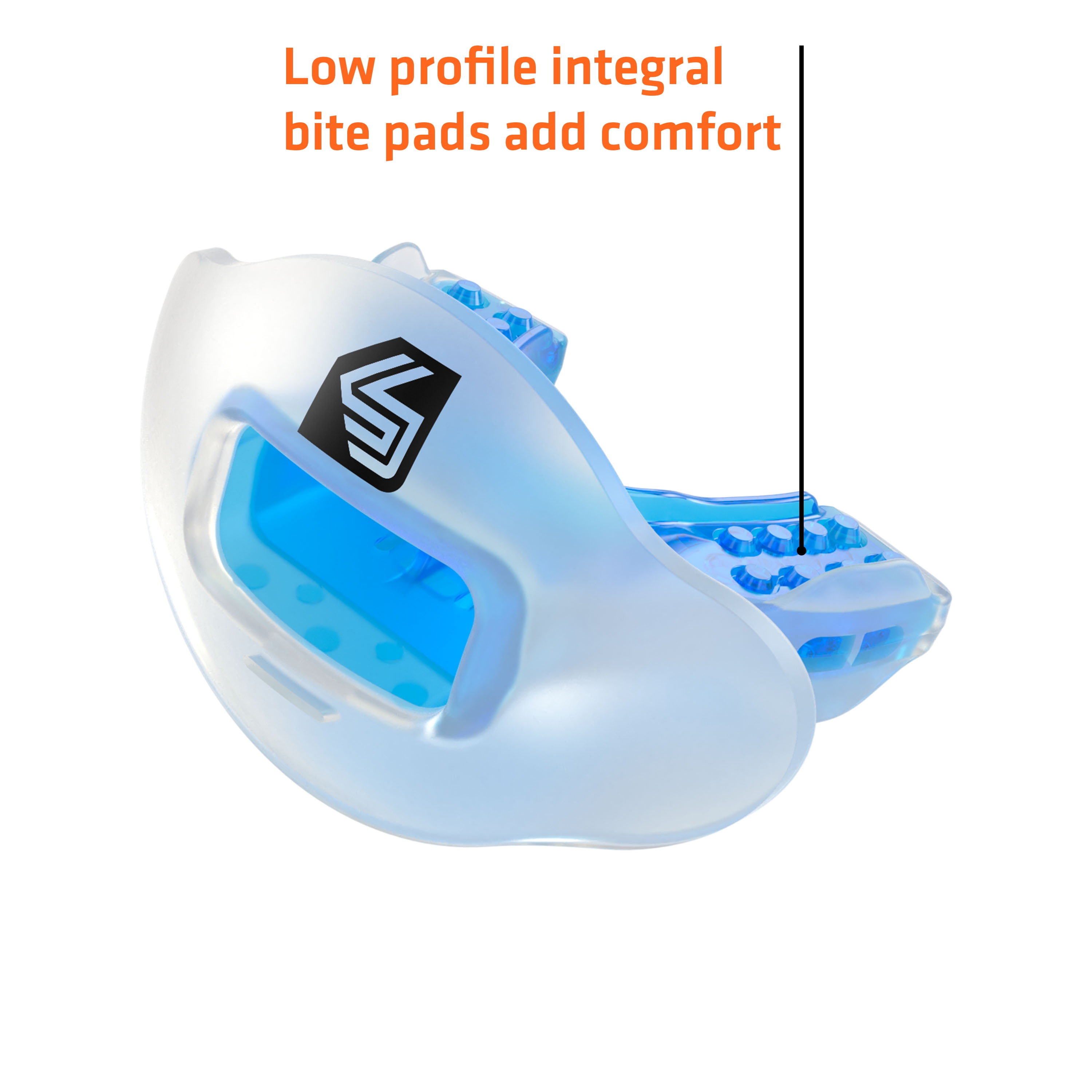 (2 pack) Shock Doctor, Max Air Flow Lip Guard, Adult, Translucent Blue