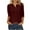 Wine#3/4 length sleeve womens tops 2024, variant on nerohusy 3/4 Sleeve Tops for Women,Womens 3/4 Sleeve Blouses Casual Loose Fit Solid Color Button V Neck Tops Ladies Three Quarter Length Sleeve T-Shirts,Wine,L