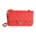 thumbnail image 6 of Pre-Owned Chanel Coral Quilted Lambskin Mini Rectangular Classic Flap Bag, 6 of 8