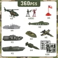 thumbnail image 3 of Set militar de 3 nutrias para hombre del ejército, 360 piezas, con portaaviones, 3 of 9
