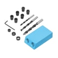 thumbnail image 3 of Kit de plantilla para agujeros de bolsillo, localizador de agujeros oblicuos para carpintería, guía de broca en ángulo de 15 grados, herramientas de carpintería para bricolaje, 3 of 14