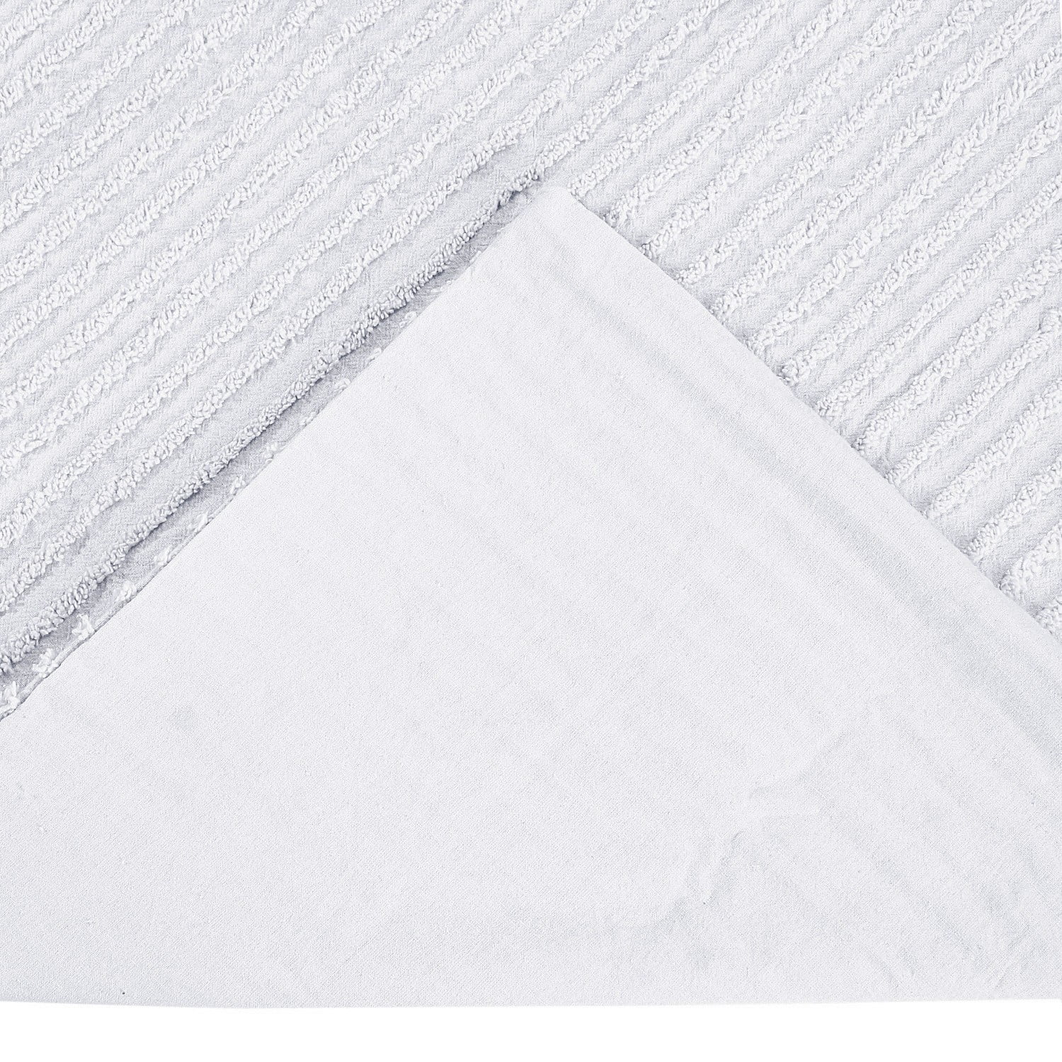 Better Trends Jullian Stripes Design 100% Cotton King Sham - White