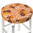 thumbnail image 3 of Kll Hippie Ditsy Floral Round Bar Chair Cushion Cover 14 Inch,Bar Stool Protector With Elastic, Soft Washable, 3 of 7