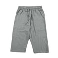 thumbnail image 6 of YMNXA Kids Boys Girls Capri Pants Drawstring Elastic Waist Solid Color Lightweight Loose Fit Stretchy Trousers For Casual Daily Wear,Grey,5-6 Years, 6 of 7