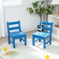 thumbnail image 3 of Gymax 2 Pcs Chaises pour Enfants Intérieur Extérieur Robuste Tout Temps Chaise d'Apprentissage Bleue, 3 of 9