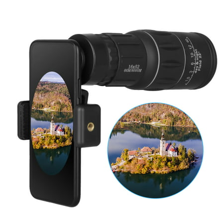 Monocular HD Telescope Telephoto Lens Optical Prism Mobile Phone Camera Lens with Universal Mobile Phone Clip for iPhone Samsung HTC and More, Using for Sports, Hunting, Camping, Travelling, (Best Used Camera Lenses)
