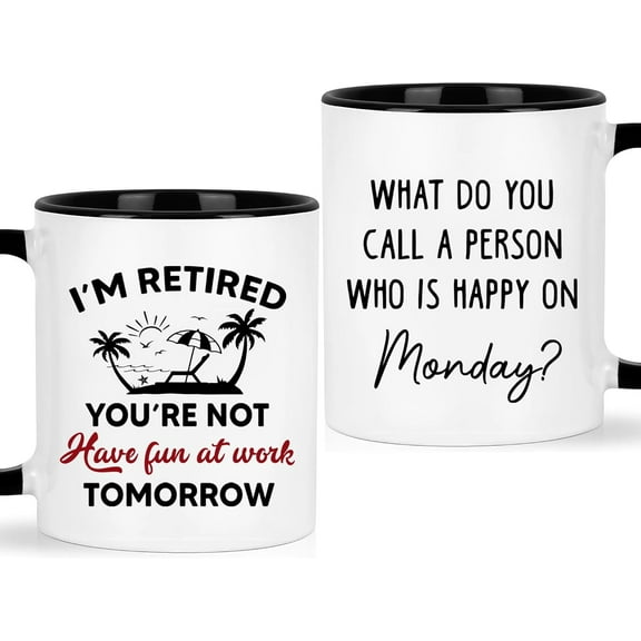 Retirement Gifts For Men, Women, Teacher, Coworker - Funny Retired Coffee Mug - Retirement Weekly Schedule Cup - Ideas Present for Friend, Colleague, Boss For Retired, Birthday, Christmas