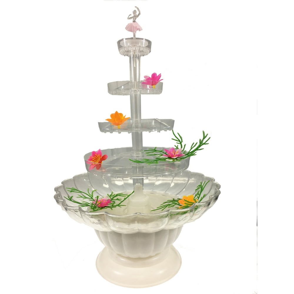 Lighted Plastic Water Fountain for Weddings, Garden, Home, Office, or