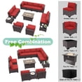 thumbnail image 5 of ALAULM 13 Piece Patio Furniture Set,Wicker Rattan Outdoor Sectional Sofa Set with Gas Fire Pit Table & Coffee Table,Red, 5 of 7
