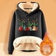thumbnail image 2 of WILLBEST Sudadera Deportiva para Mujer, Estilo Casual Plus, de Terciopelo, con Estampado de Cactus Navideños y Manga Larga con Capucha Grande, 2 of 4