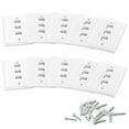 thumbnail image 5 of iwillink 3 Port Keystone Jack Wall Plate 10-Pack, Low Profile Ethernet Wall Plate Single Gang Wall Plates for Keystone Jack, White, 5 of 5