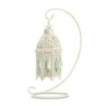 thumbnail image 1 of Zingz & Thingz 57070941 White Fancy Candle Lantern with stand, 1 of 2